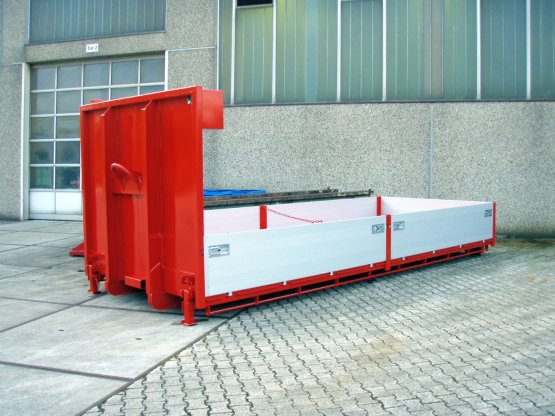 HÜLLENKREMER Containerbau NRW - Abroll-Container-Kippaufbau mit Aluminiumbordwänden