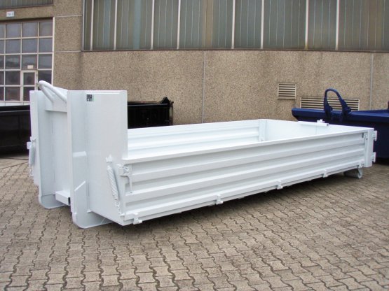 HÜLLENKREMER Containerbau NRW - Abrollcontainer-Kippaufbau mit Stahlbordwänden und Boden