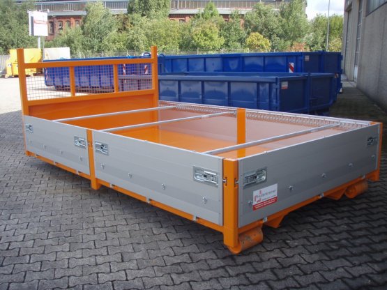 HÜLLENKREMER Containerbau NRW - City Container-Kippaufbau mit Aluminium-Bordwänden
