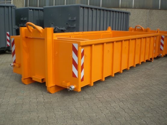 HÜLLENKREMER Containerbau NRW - Entwässerungscontainer - Entwässerungs-Abrollcontainer mit Lochblechen