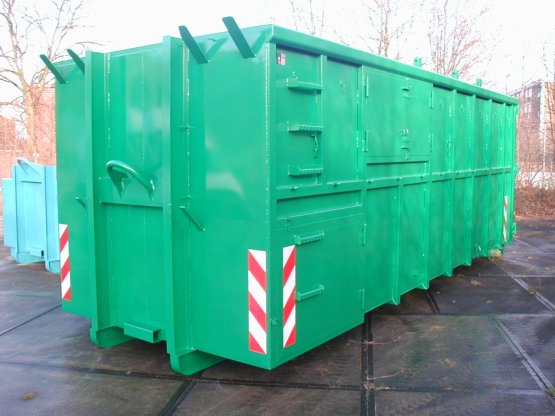 HÜLLENKREMER Containerbau NRW - Spezialcontainer - Offener Spezial-Abroll-Container, ausgeführt zum Sammeln von Grünabfällen, Inhalt ca. 34 m³