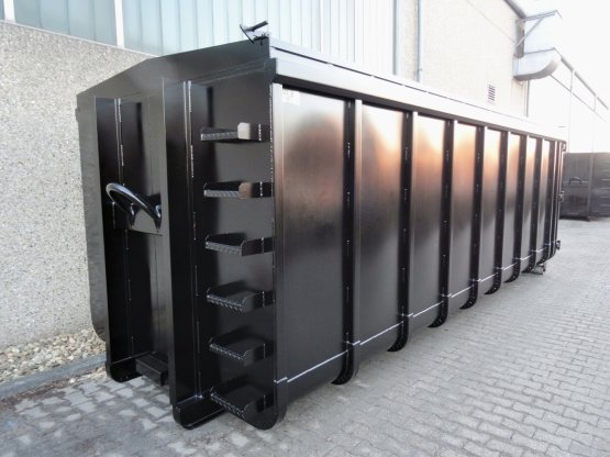 HÜLLENKREMER Containerbau NRW - Abrollcontainer mit 2-teiligem Schiebedach