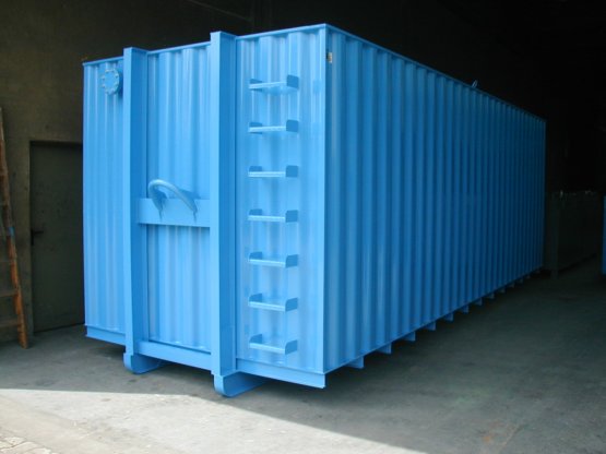 Offener gemäß WHG flüssigkeitsdichter Abroll-Container