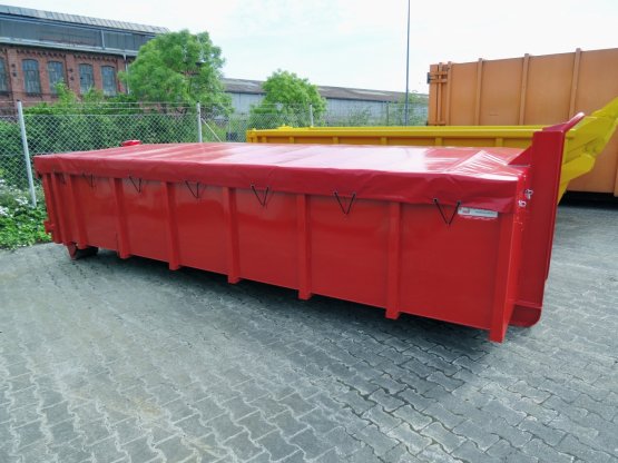 HÜLLENKREMER Containerbau NRW - Abrollcontainer mit Rollplanenabdeckung