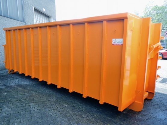 Offener Schlamm-Wasser / Abroll-Container mit flüssigkeitsdichter Heckklappe, Inhalt ca. 25,5 m³