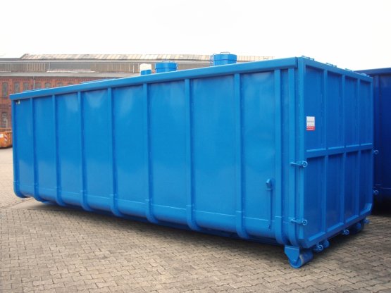HÜLLENKREMER Containerbau NRW - Spänecontainer - Geschlossener Späne-Abrollcontainer, Inhalt ca. 28 m³