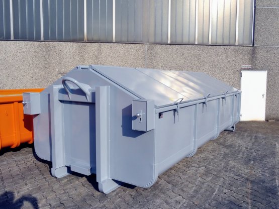 HÜLLENKREMER Containerbau NRW - Aktencontainer und Hausmüllcontainer - Akten-Hausmüll-Abrollcontainer, Inhalt ca. 17 m³