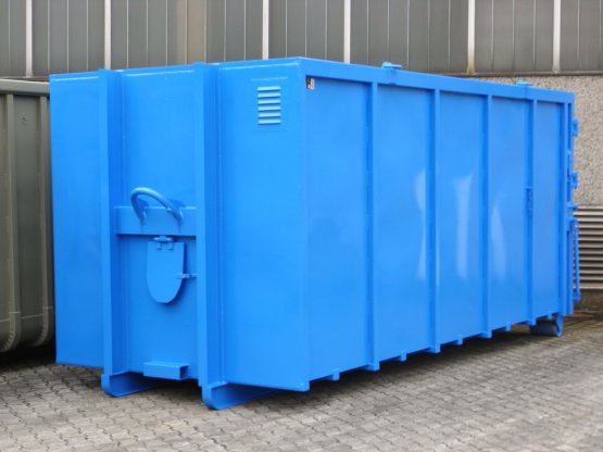HÜLLENKREMER Containerbau NRW - Magazincontainer - Magazin-Abrollcontainer für Bohrgeräte, Inhalt ca. 26 m³ mit Diebstahlschutz