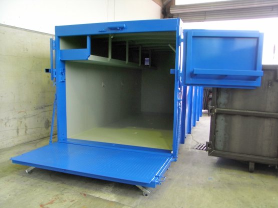HÜLLENKREMER Containerbau NRW - Magazincontainer - Magazin-Abrollcontainer für Bohrgeräte, Inhalt ca. 26 m³