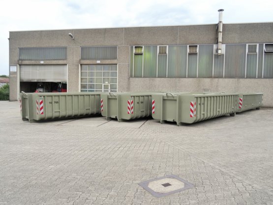 HÜLLENKREMER Containerbau NRW - Abrollcontainer, offen, Doppelflügeltür Volumen 17,5 qm