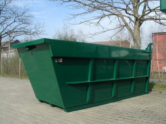 HÜLLENKREMER Containerbau NRW - Absetzmulde - Offene Mulde mit Pendelklappe