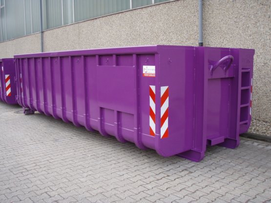 HÜLLENKREMER Containerbau NRW - offener Abrollcontainer Beschriftungstafeln