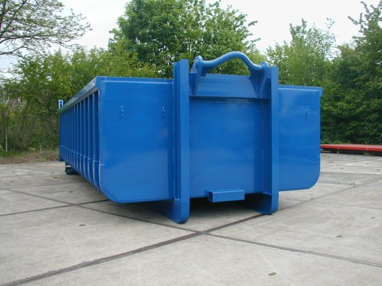 HÜLLENKREMER Containerbau NRW - Abrollcontainer, offen, mit Entleerungsklappe, Inhalt ca. 16 m³