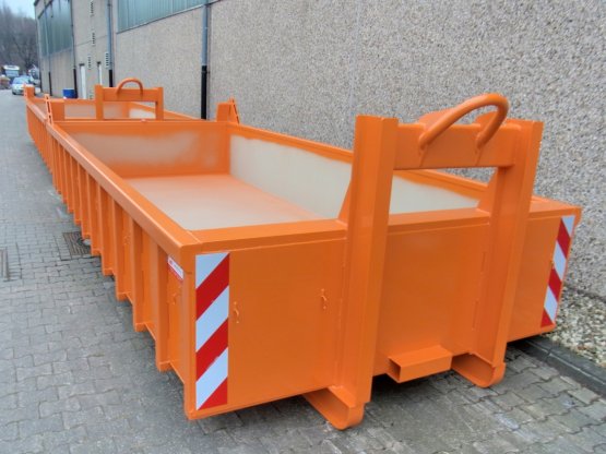HÜLLENKREMER Containerbau NRW - Abrollcontainer, offen, Entleerungsklappe, Inhalt ca. 9,5 m³