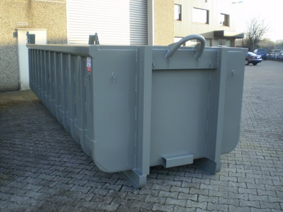 HÜLLENKREMER Containerbau NRW - Abrollcontainer, offen, Entleerungsklappe, Inhalt ca. 10 m³