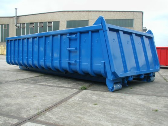 HÜLLENKREMER Containerbau NRW - Abrollcontainer, offen, mit Entleerungsklappe, Inhalt ca. 15 m³