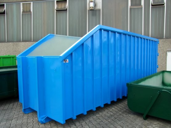 HÜLLENKREMER Containerbau NRW - Großcontainer, offen, Kranschräge, Doppelflügeltür