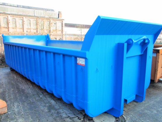 HÜLLENKREMER Containerbau NRW - Abrollcontainer, offen, mit Entleerungsklappe, Inhalt ca. 16 m³