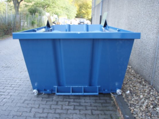 HÜLLENKREMER Containerbau NRW - Absetzmulde - Symmetrische Entwässerungsmulde mit Edelstahlspaltsieb